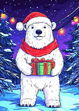 Christmas Polar Bear