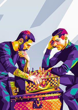 Messi and Ronaldo Chess Match