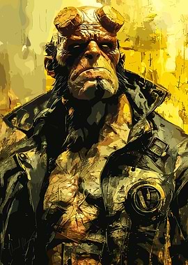 Hellboy Portrait Art