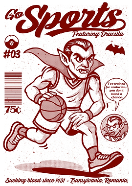 Dracula Plays Basketball Comic Cover