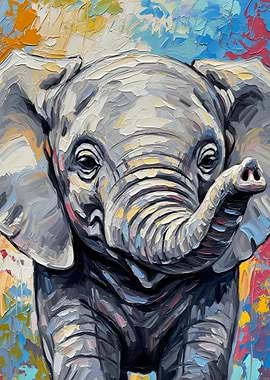 Colorful Elephant Painting