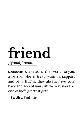 Friend Definition Typography