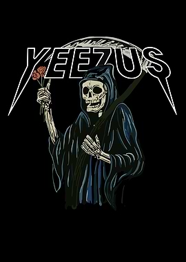 kanye west Yeezus Grim Reaper with Roses