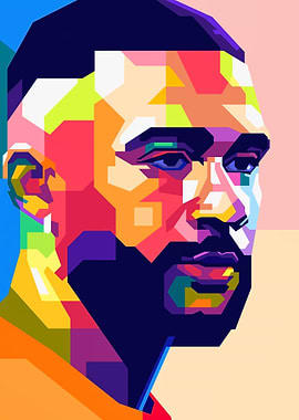 Colorful Portrait of Memphis Depay