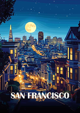 San Francisco Cityscape at Night