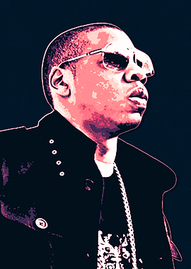 Jay-Z Portrait in Pop Art Style