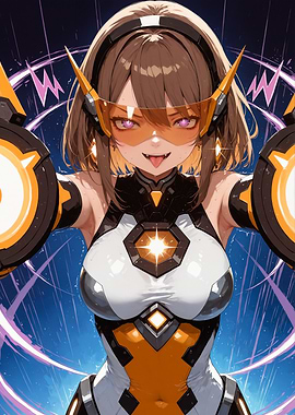 Anime Girl with Futuristic Gear