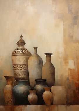Moroccan Painting Vases
