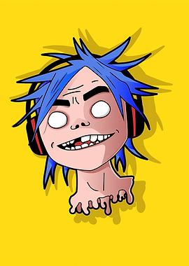 2D Gorillaz Cartoon Portrait
