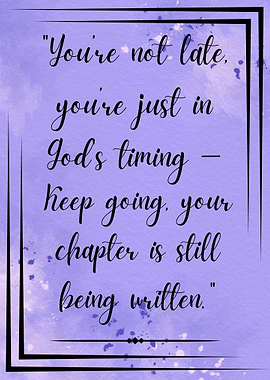 Inspirational Quote on Lavender Watercolor Background