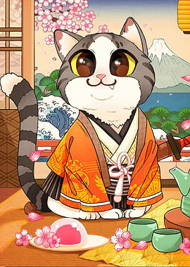 Cat Samurai Japanese