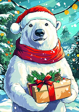 Christmas Polar Bear