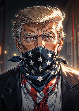 American Flag Bandana Portrait