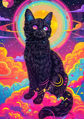 Psychedelic Cat Space