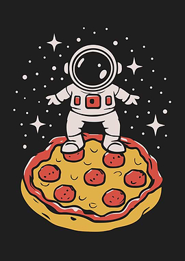 Astronaut in a Planet of Pizza