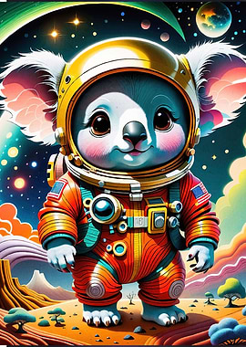 Astronaut Koala Space