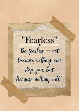 Fearless Inspirational Quote on Paper