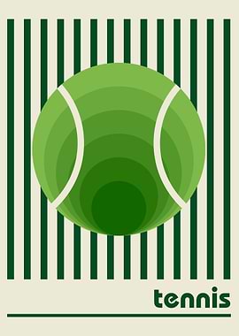 Tennis Ball Minimalist Bauhaus Geometric