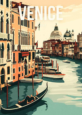 Venice Italy Canal Gondola Travel
