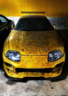 Gold Toyota Supra Front View