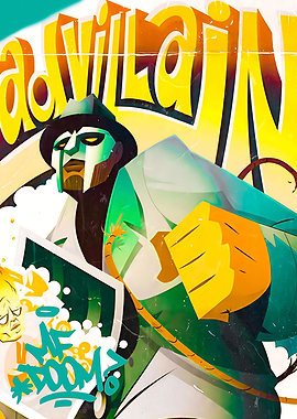 MF DOOM Villain Graffiti Art
