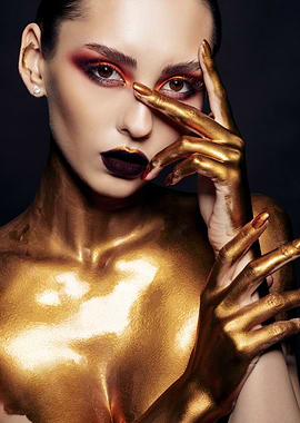 Golden Woman Portrait