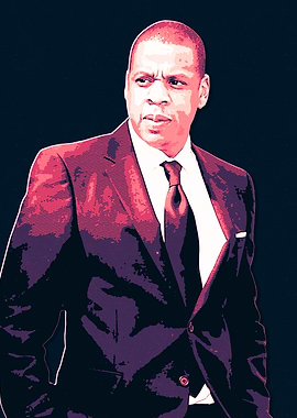 Jay-Z Portrait Art in Suit