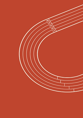 Minimalist Running Track Illustration