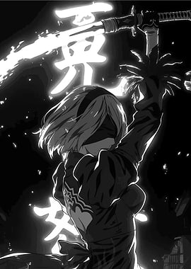 2B Nier Automata Sword Art