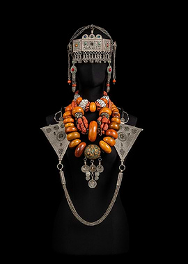 Berber Jewelry Set on Mannequin