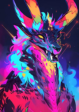 Colorful Fantasy Dragon Creature