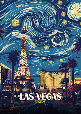 Las Vegas Starry Night Art