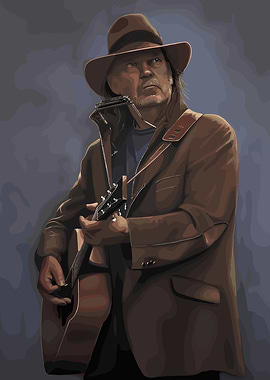 Neil Young Illustration