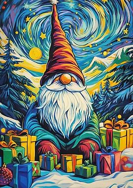Christmas Gnome with Gifts