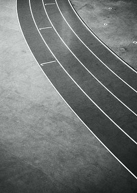 Black and White Running Track