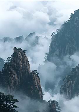 Misty Mountain Landscape