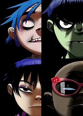 Gorillaz band members portrait