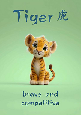 Tiger - Chinese Zodiak Sign For Kids