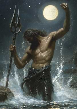 Poseidon Rising from the Sea