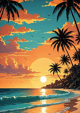 Tropical Beach Sunset