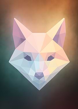Geometric Fox Head Illustration