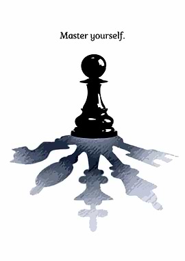 Master Yourself Chess Piece Reflection