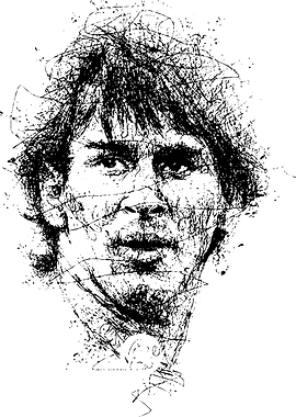 Abstract Portrait in Black and White