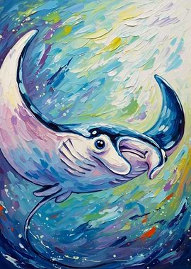 Manta Ray Painting