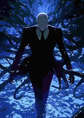 Slender Man in Blue
