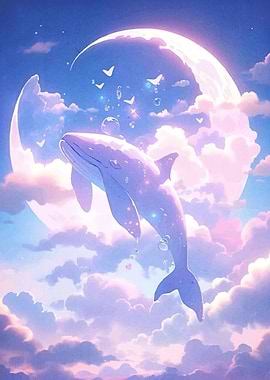 Whale Sky Moon