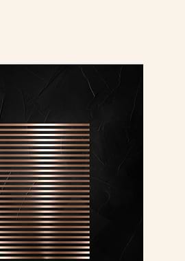 Abstract Black and Copper Geometric Art