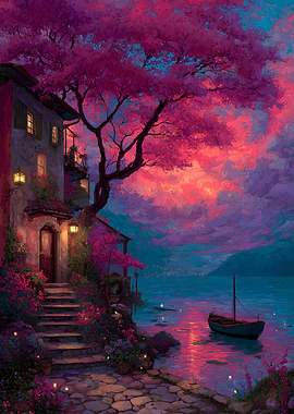 Lakeside House Painting