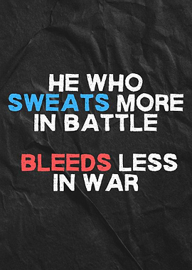 Sweat More in Battle Text Art