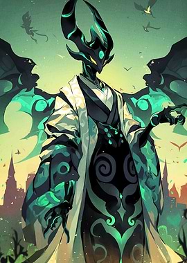 Horned Figure Kimono